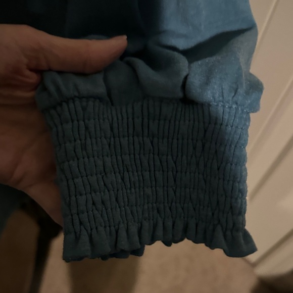 Stylish Blue Long Sleeve Women's Top - Picture 3 of 5